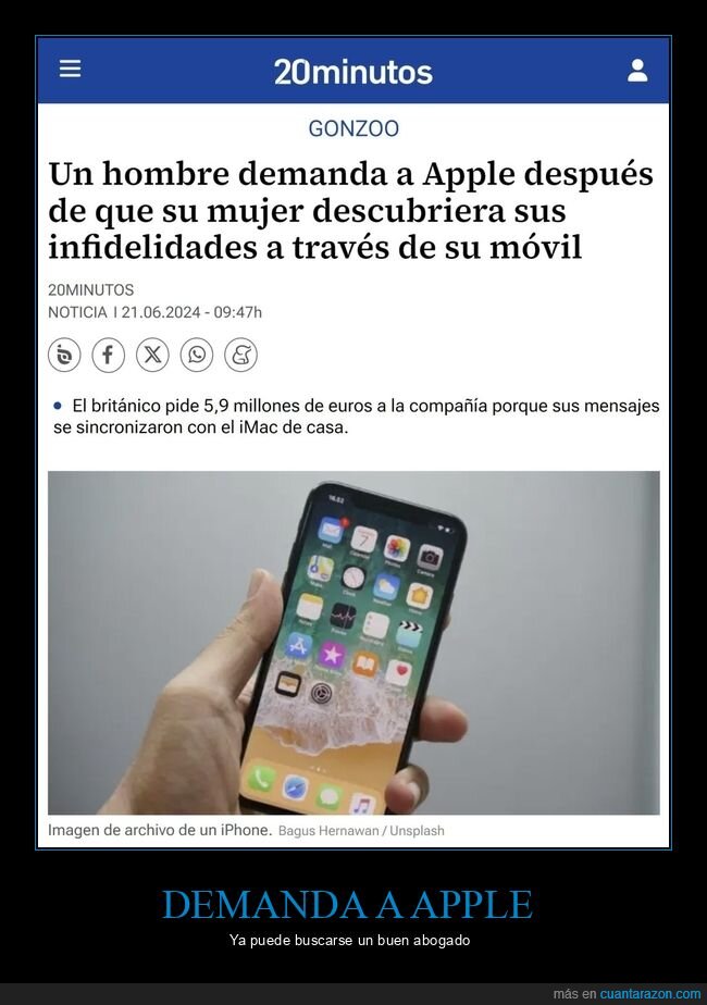 demanda,apple,infidelidades,móvil