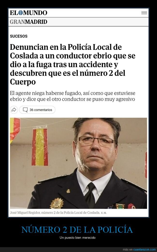 policía,ebrio,fuga,accidente