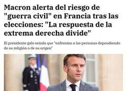 Enlace a Macron siempre hablando de guerra
