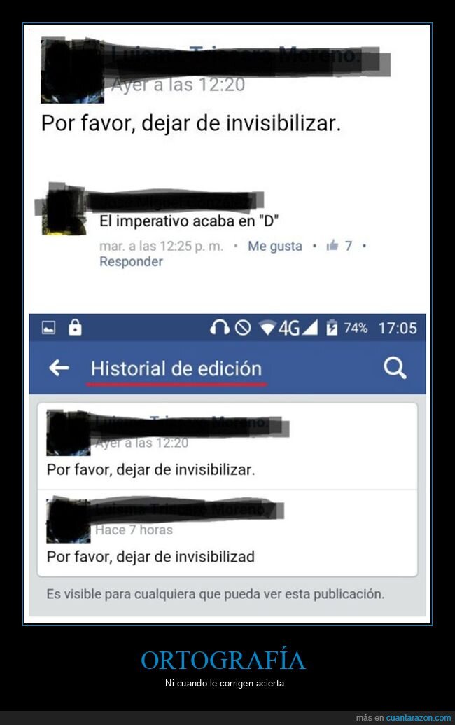 fails,imperativo,ortografía