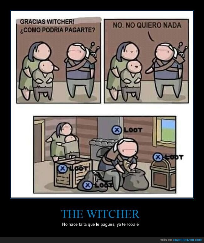 the witcher,pagar,saquear