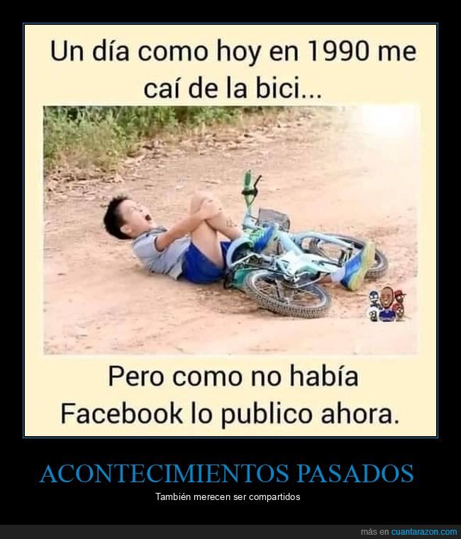 caer,bicicleta,facebook