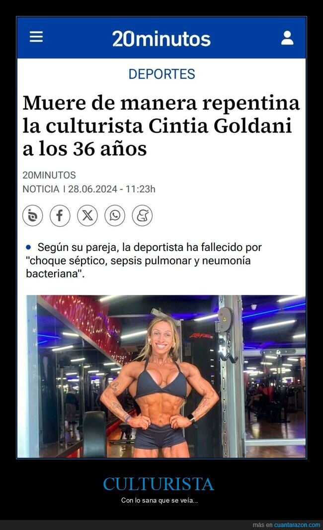 culturista,cintia goldani,muerte