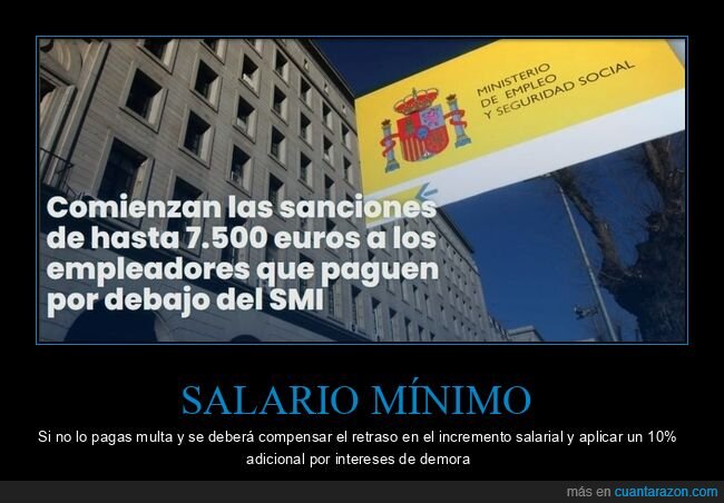 sanciones,salario mínimo