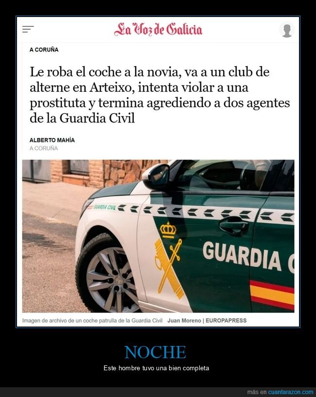 robo,coche,novia,club,guardia civil