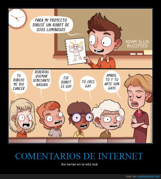 comentarios,internet,vida real