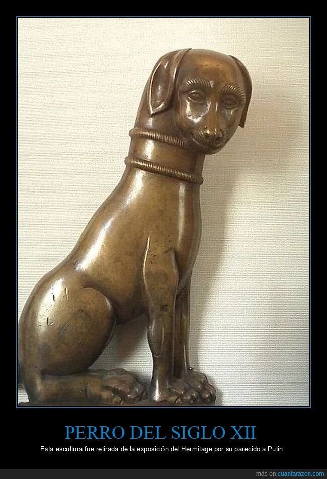 escultura,parecidos,perros,políticos,putin