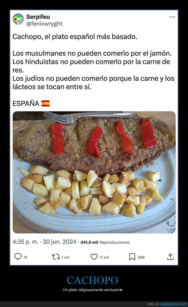 cachopo,hinduístas,judíos,musulmanes