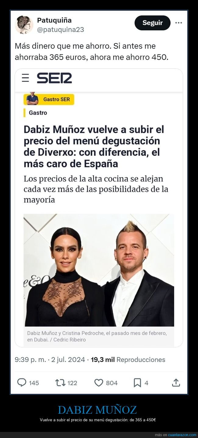 david muñoz,precio