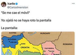 Enlace a Cuando la pantalla del móvil queda como la antigua Yugoslavia