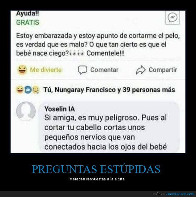 embarazada,cortarse el pelo,bebé,ciego