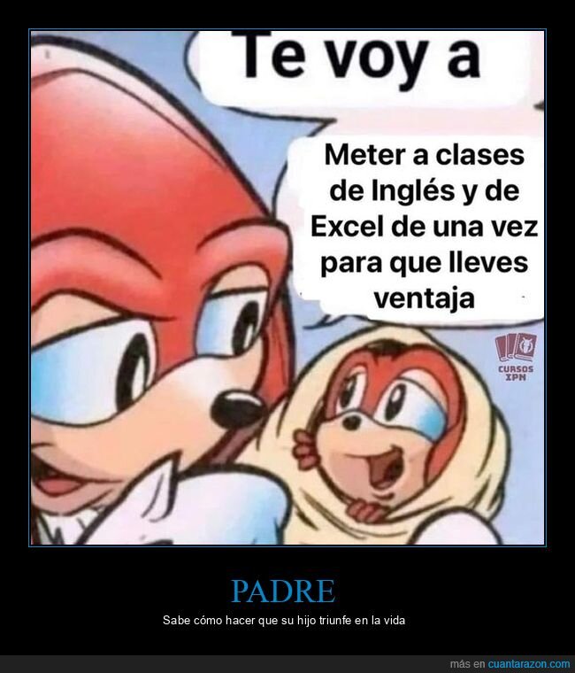 padre,hijo,excel,inglés