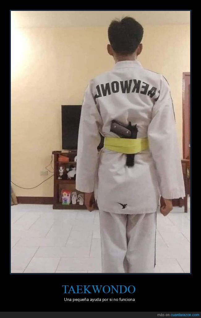 taekwondo,pistola