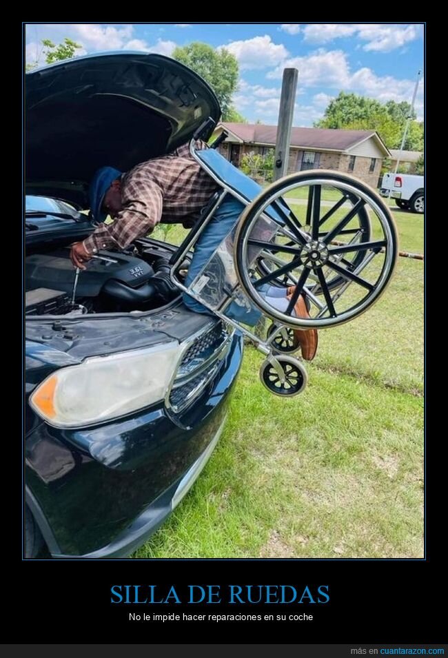 silla de ruedas,coche,reparando