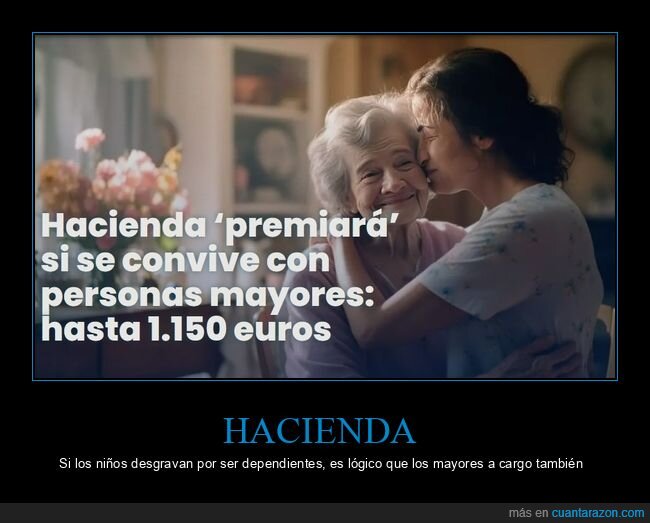 hacienda,personas mayores,premiar