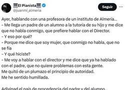 Enlace a Profesora desautorizada