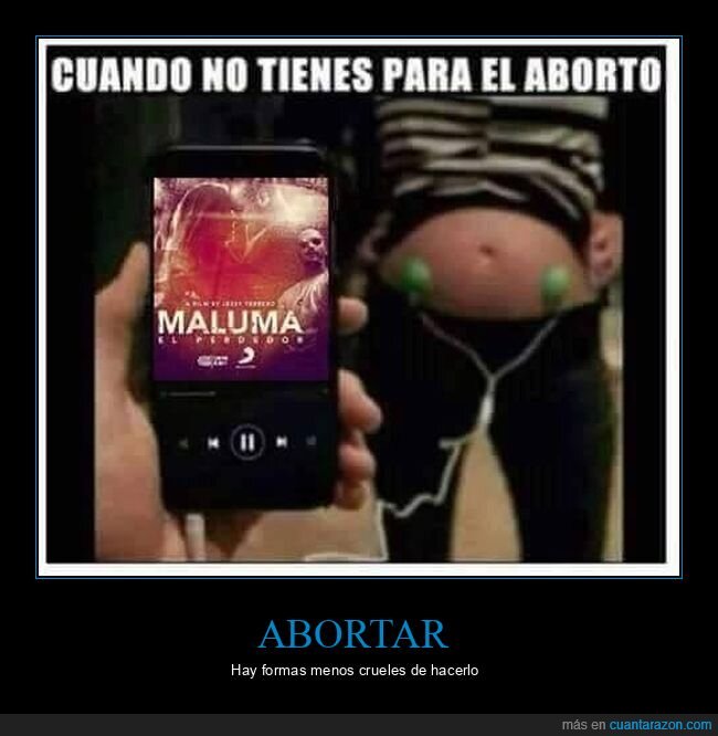 aborto,embarazada,escuchando,maluma