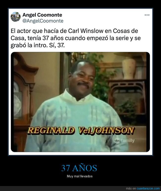 37 años,carl winslow,cosas de casa,edad,reginald veljohnson