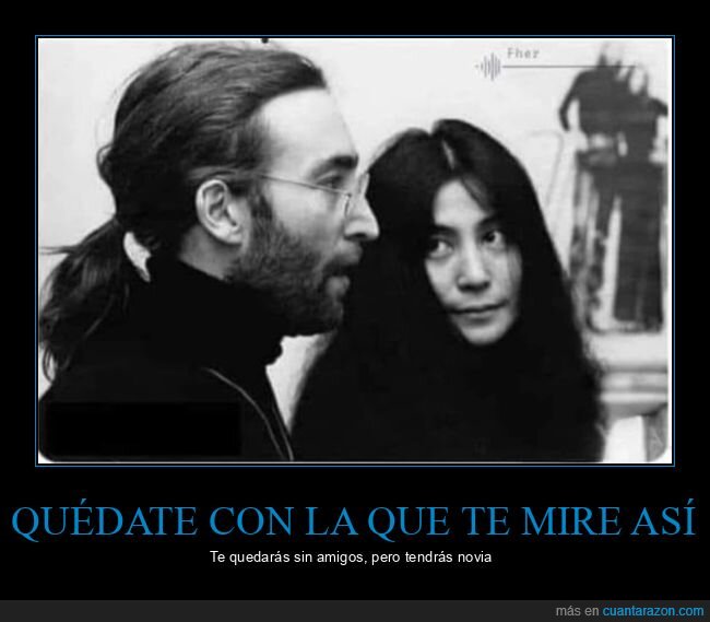 amigos,john lennon,mirar,novia,yoko ono