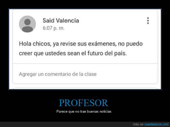 profesor,exámenes,futuro