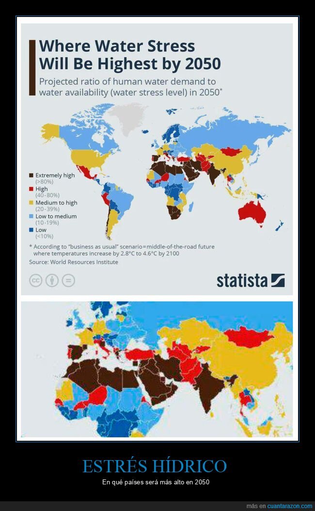 estrés hídrico,países,mapas