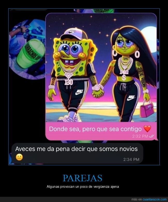 pareja,bob esponja