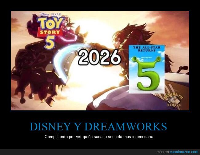 disney,dreamworks,secuelas,toy story,shrek