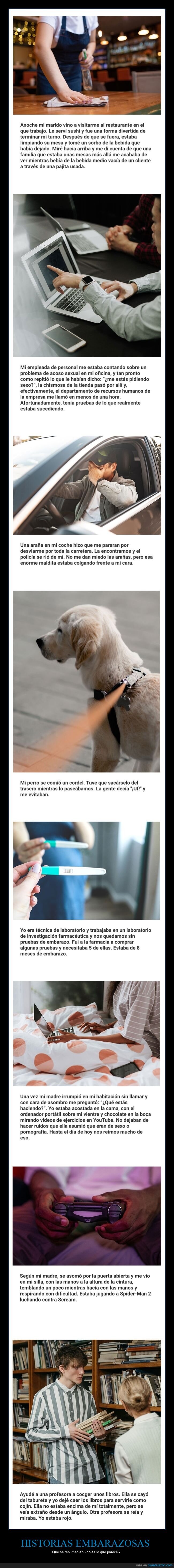 historias embarazosas,no es lo que parece