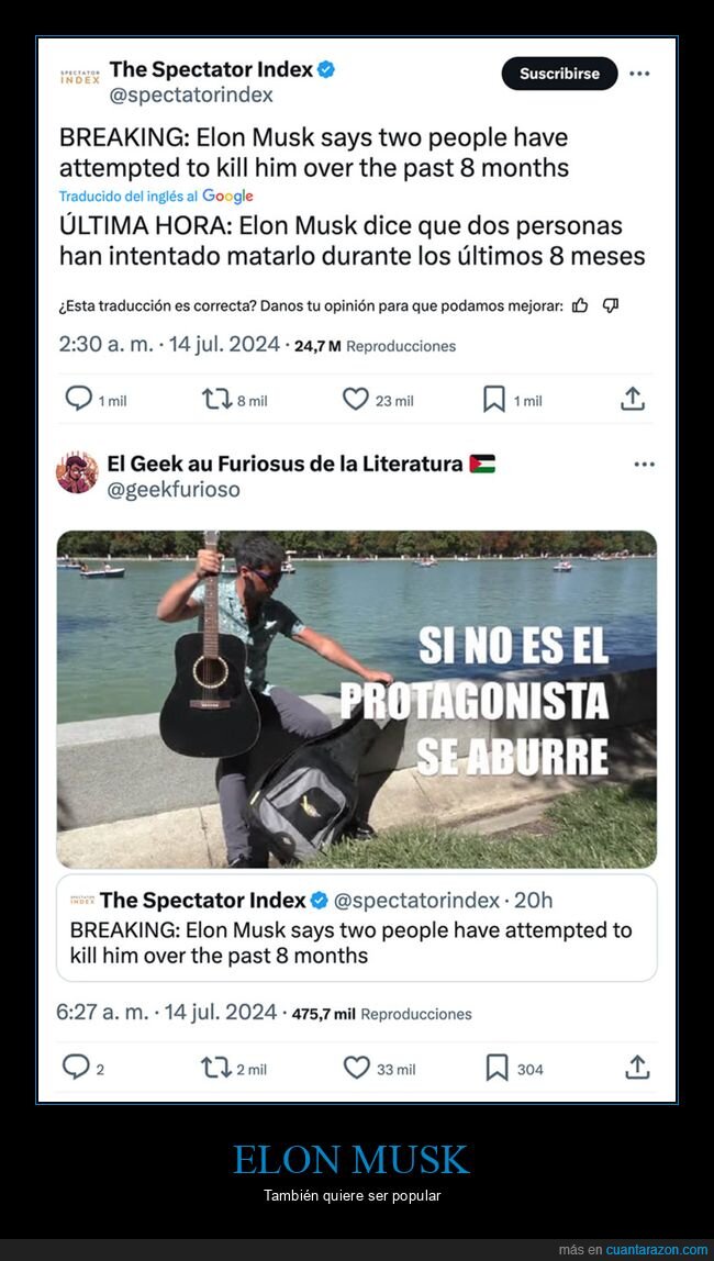 donald trump,elon musk,intentar matar,políticos