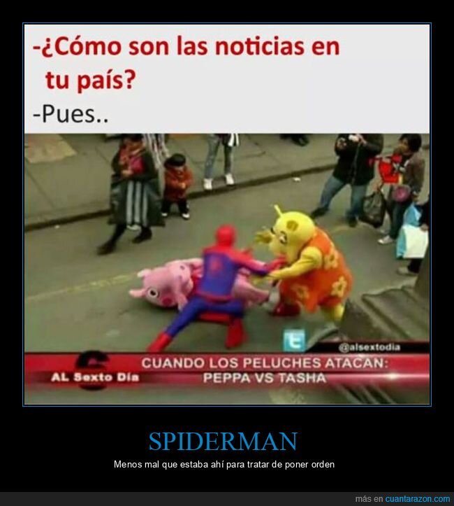 peluches,peppa pig,spiderman,wtf