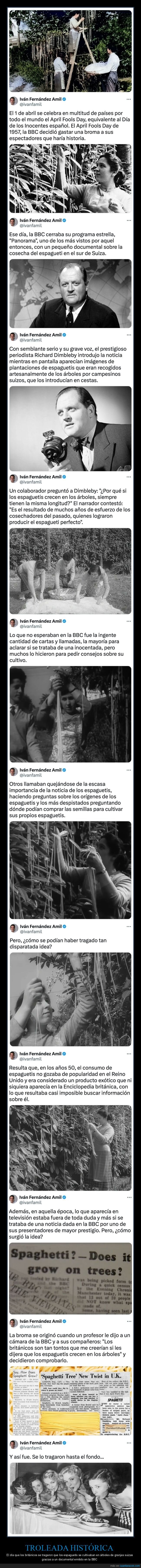 británicos,broma,espaguetis,cultivar,trolling