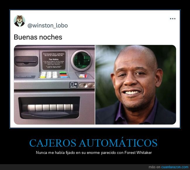 cajero,forest whitaker,parecidos