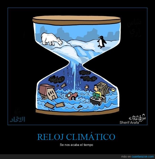 reloj de arena,cambio climático
