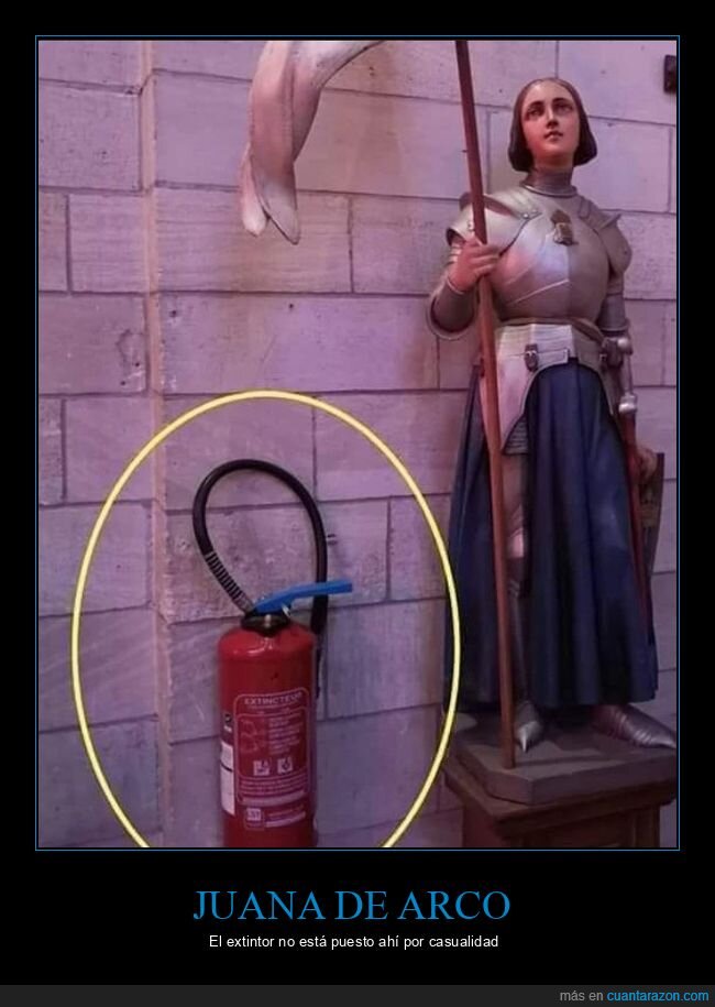 juana de arco,extintor