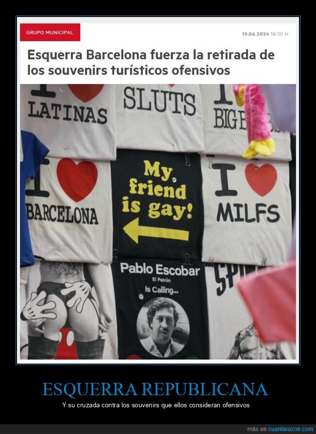 esquerra republicana,souvenirs,ofensivos