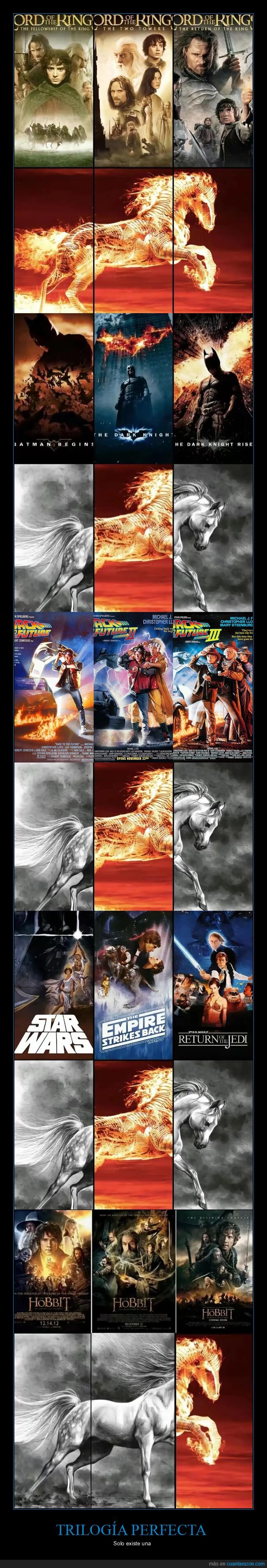 trilogía,cine,señor de los anillos,batman,hobbit