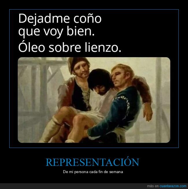 oleo,lienzo,borracho,salir,voy bien