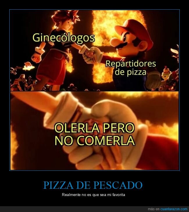 pizza,ginecólogo,comer,oler