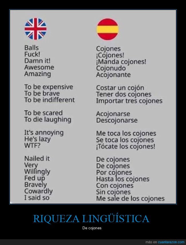 cojones,españa,lenguaje,palabras