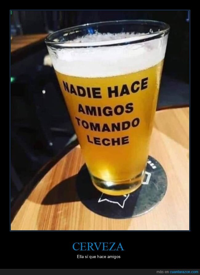 cerveza,leche,amistad