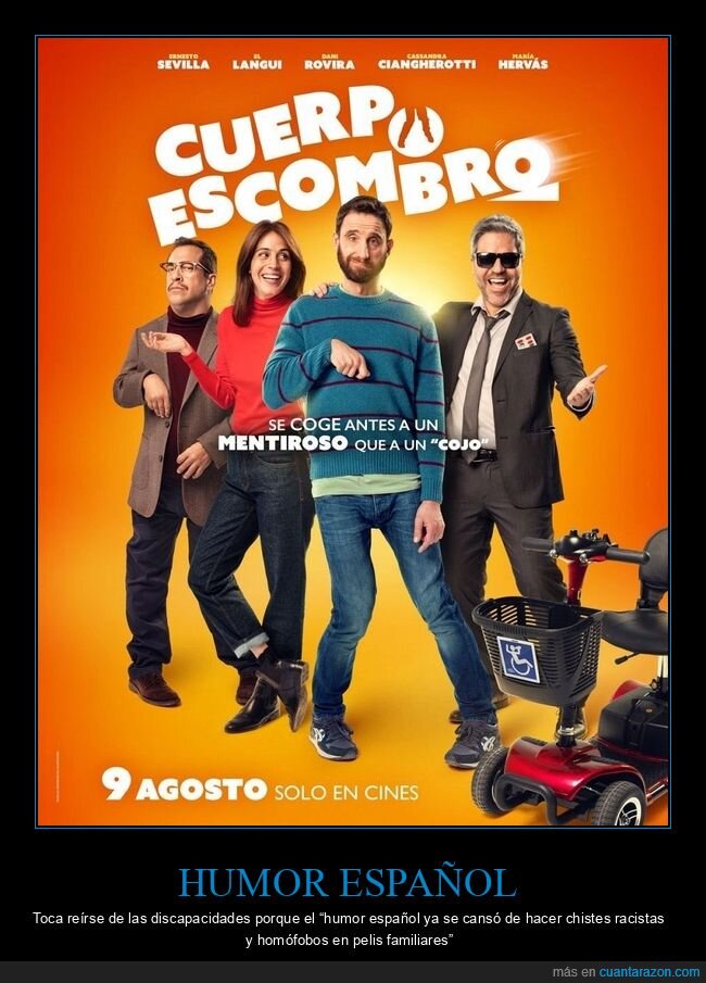 cuerpo escombro,pelicula,caspa,humor