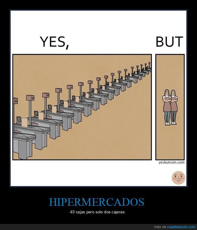 sí pero,hipermercados,cajas,cajeras