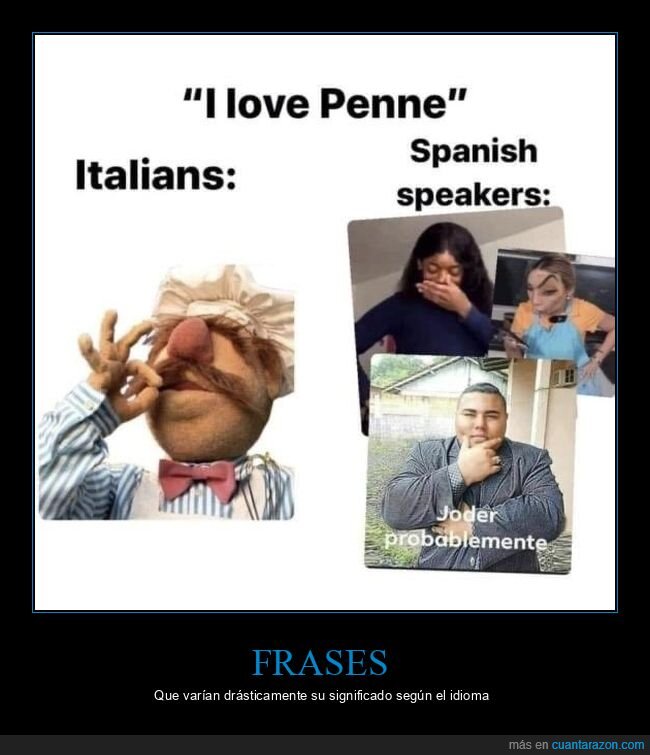 penne,italianos,españoles