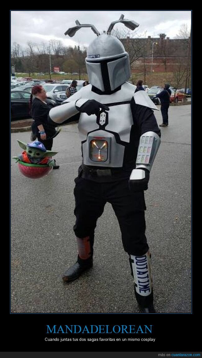 madalorian,delorean,regreso al futuro,star wars,cosplay