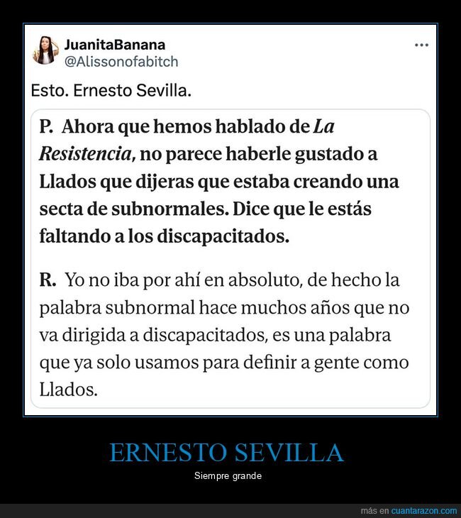 ernesto sevilla,llados,subnormales