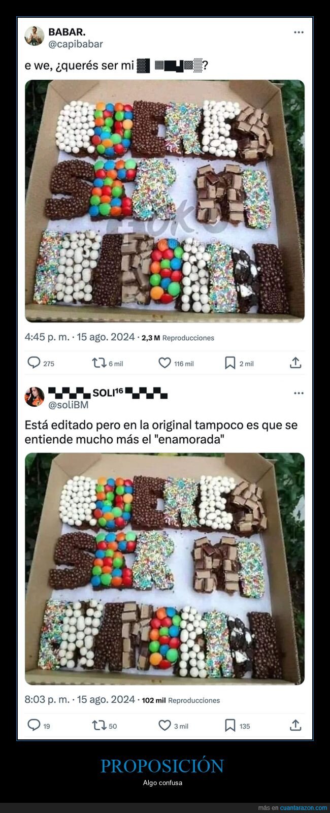 enamorada,pasteles,proposición,wtf