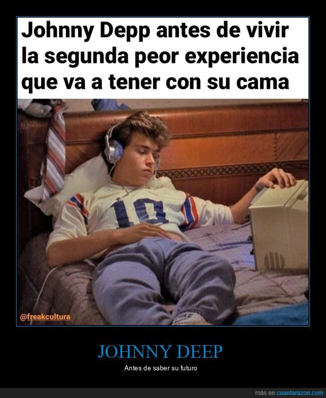 johnny depp,pesadilla en elm street,cama