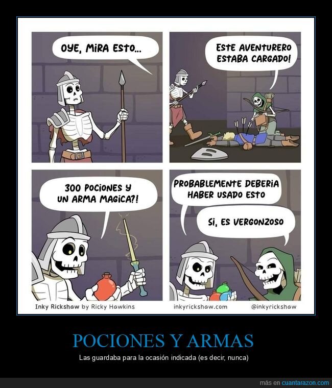 pociones,armas,muerto