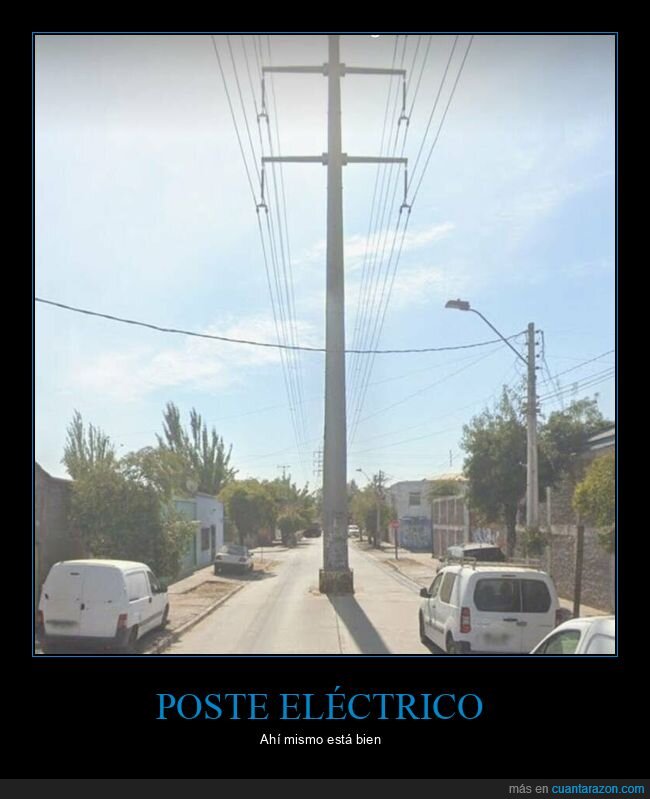 poste eléctrico,calle