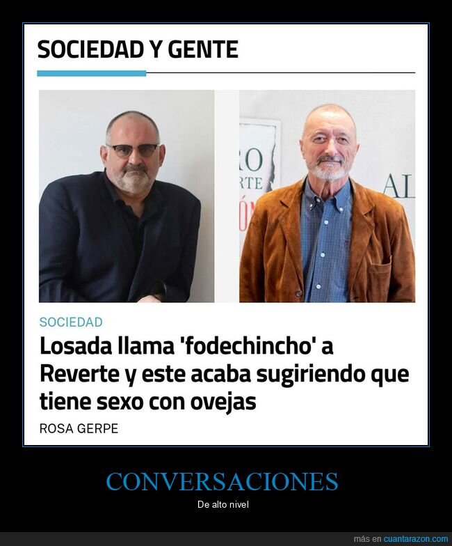 arturo pérez reverte,fodechincho,losada,ovejas